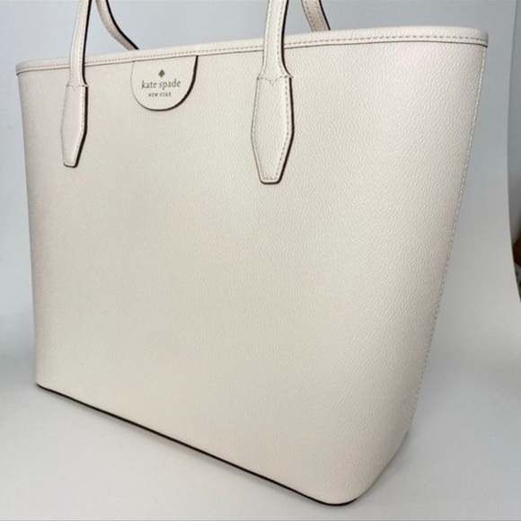 Kate Spade Bag Large Lori Top Zip tote Carryall in Parchment - Picture 1 of 6